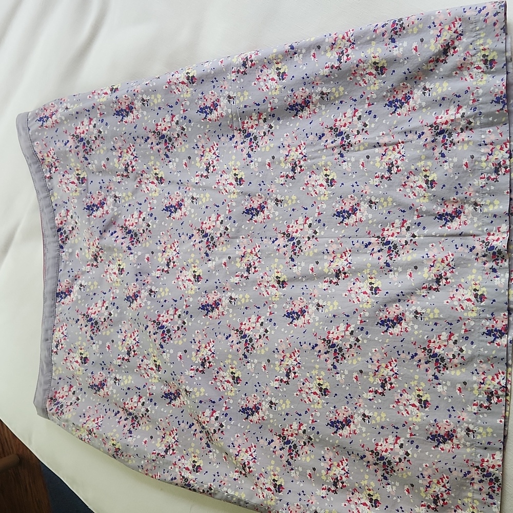 Boden Pink and Purple A-Line Knee-Length Skirt